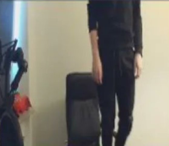 Guy standing on his chair